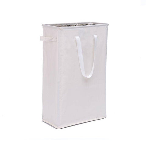 Foldable Oxford Cloth Laundry Basket, 39 x 19 x 62.5 cm - Beige