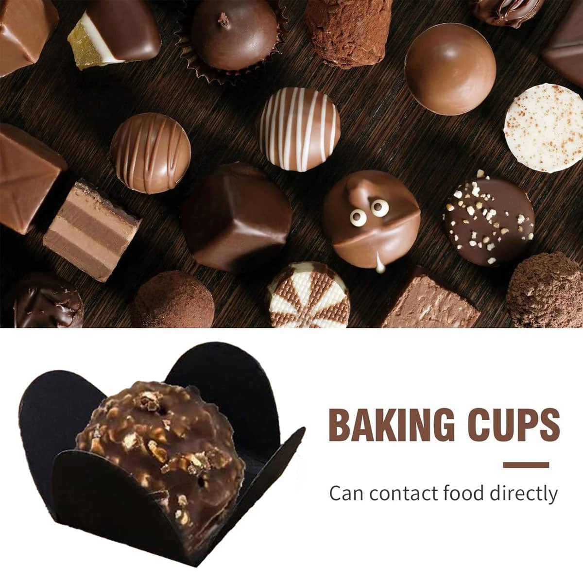 Foldable Paper Chocolate Trays for Valentine's Day Dessert Packaging - Pack of 200 - view 4