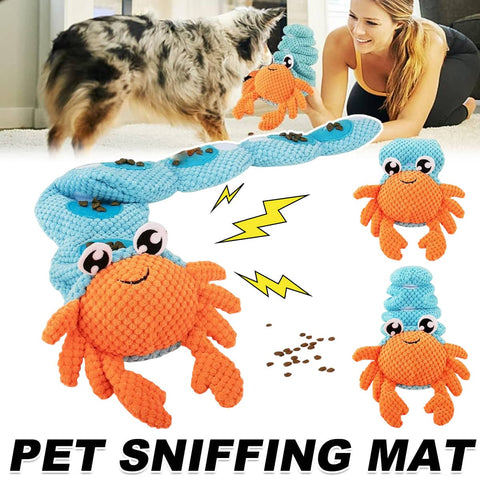 Foldable Pet Sniffing Mat for Dogs and Cats - Non-Slip, Anti-Tear Fabric, Blue and Orange
