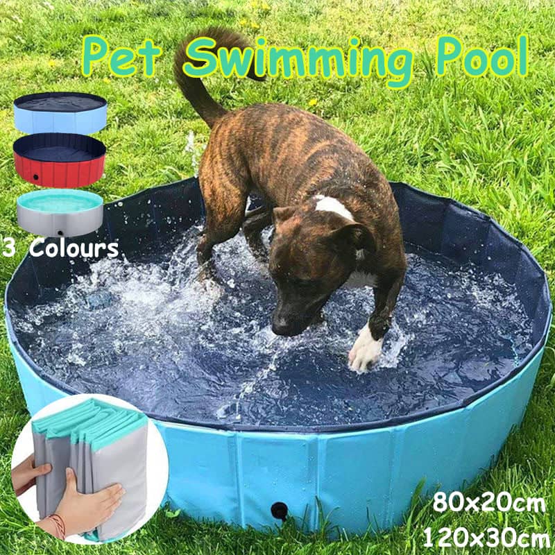 Foldable PVC Pet Swimming Pool for Dogs - Grey, 120 x 30 cm - view 2