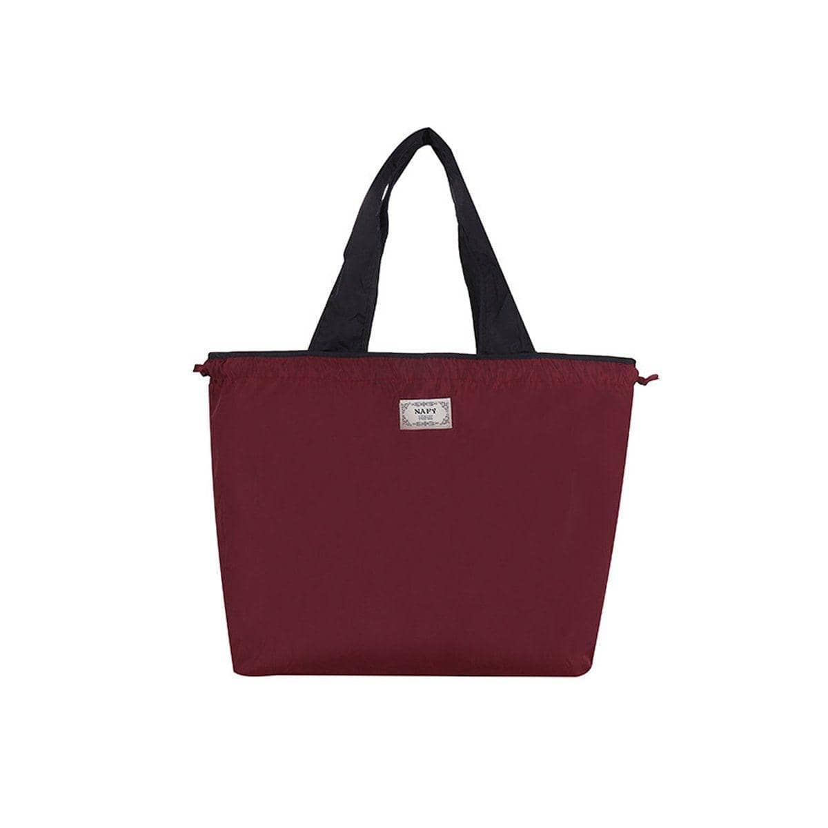 Foldable Shopping Bag with Drawstring - Red, Small (47 x 35 cm)