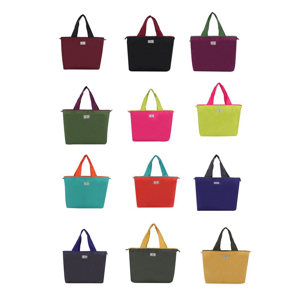 Foldable Shopping Bag with Drawstring - Teal, Small (47 x 35 cm) - view 3