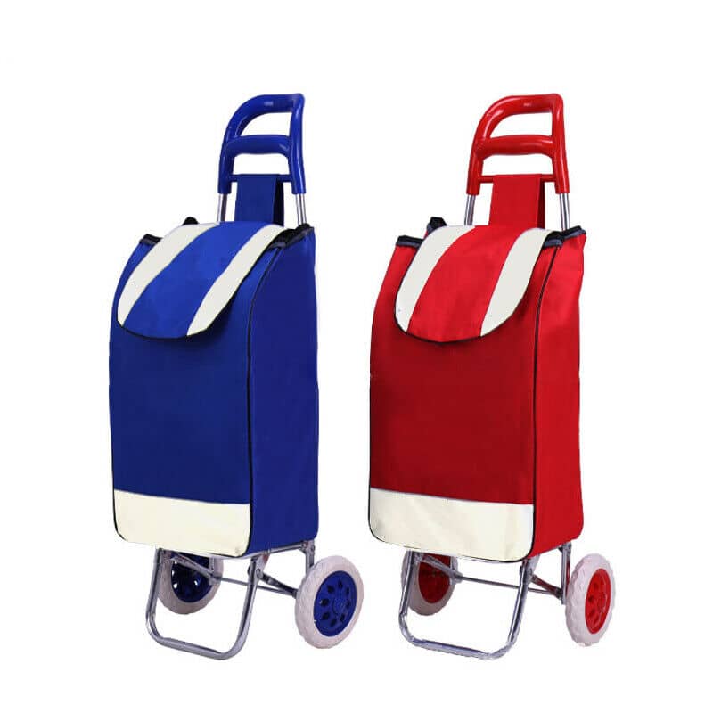 Foldable Shopping Trolley with Wheels, 35L Bag - Red - view 3