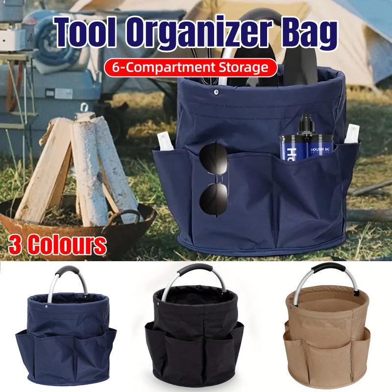 Foldable Storage Basket with Pockets, 28 x 28 cm - Black - view 2