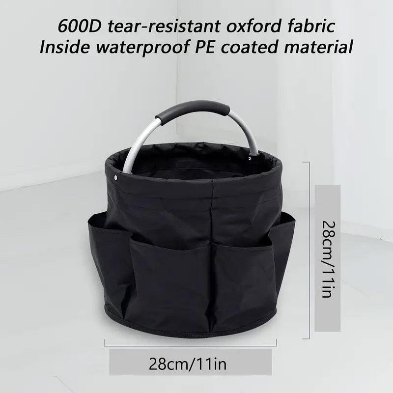 Foldable Storage Basket with Pockets, 28 x 28 cm - Black - view 4
