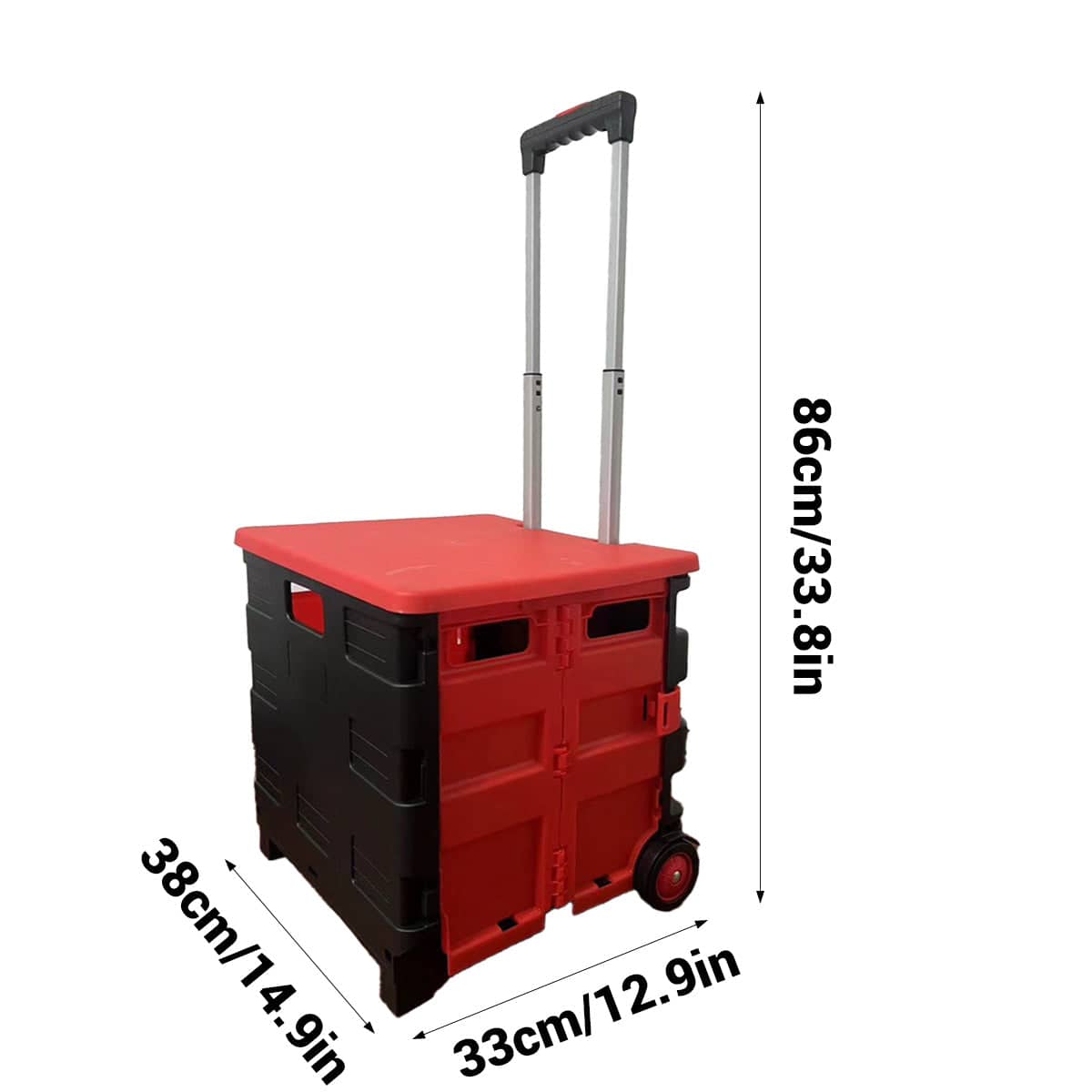 Foldable Trolley Luggage Case with Telescopic Handle and Wheels - view 3
