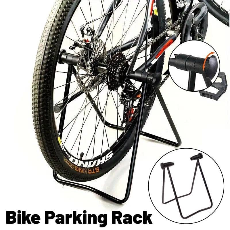 Foldable U Shaped Bike Parking Rack, High Carbon Steel Bicycle Display Stand