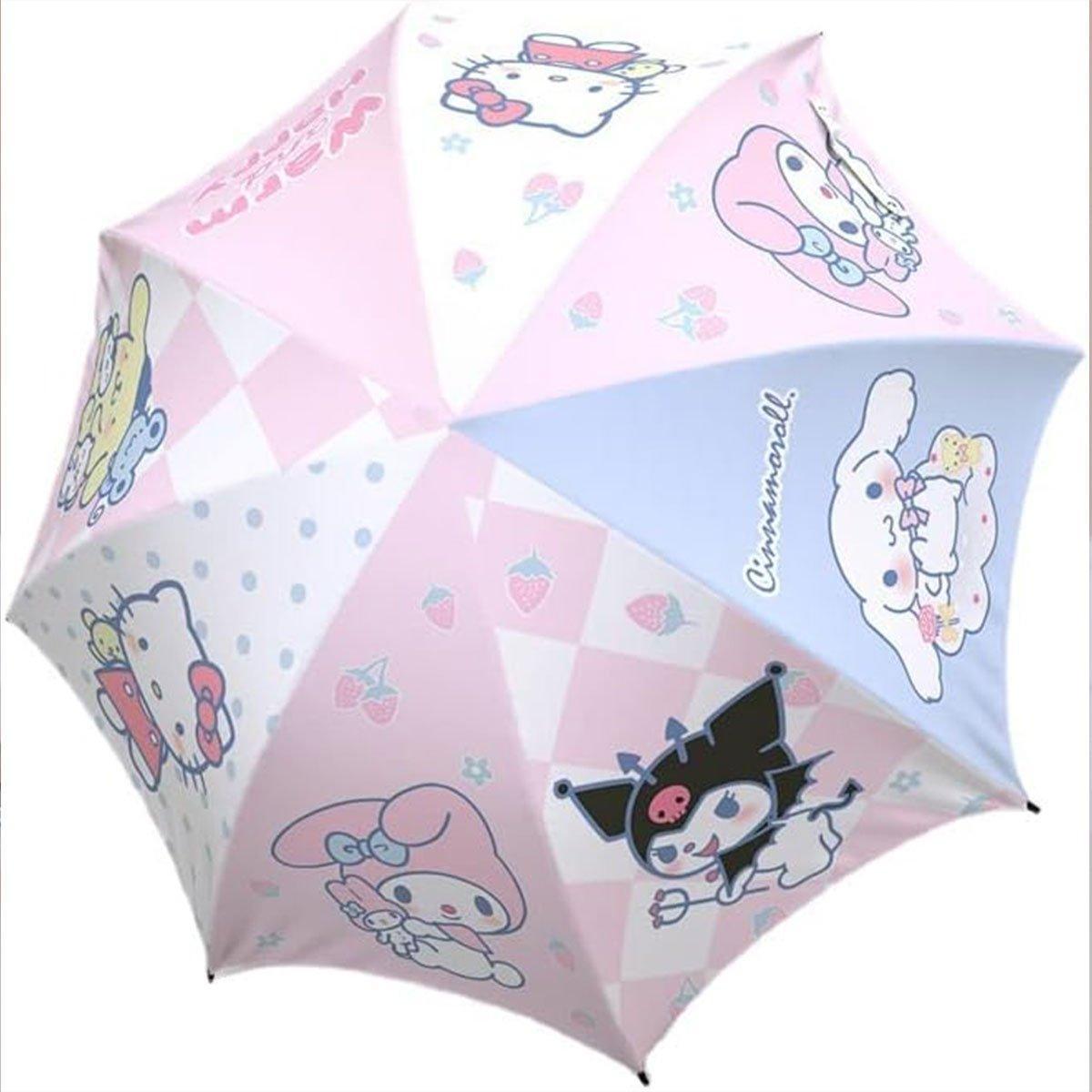Foldable Umbrella with Pastel Cartoon Animal Print - Manual Open and Close - view 3