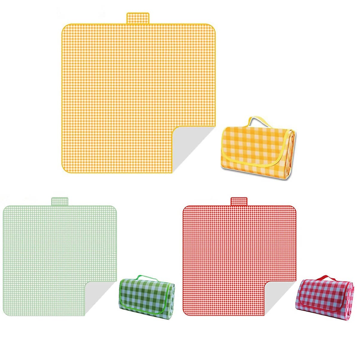 Foldable Waterproof Picnic Mat for Camping and Beach - Red - view 3