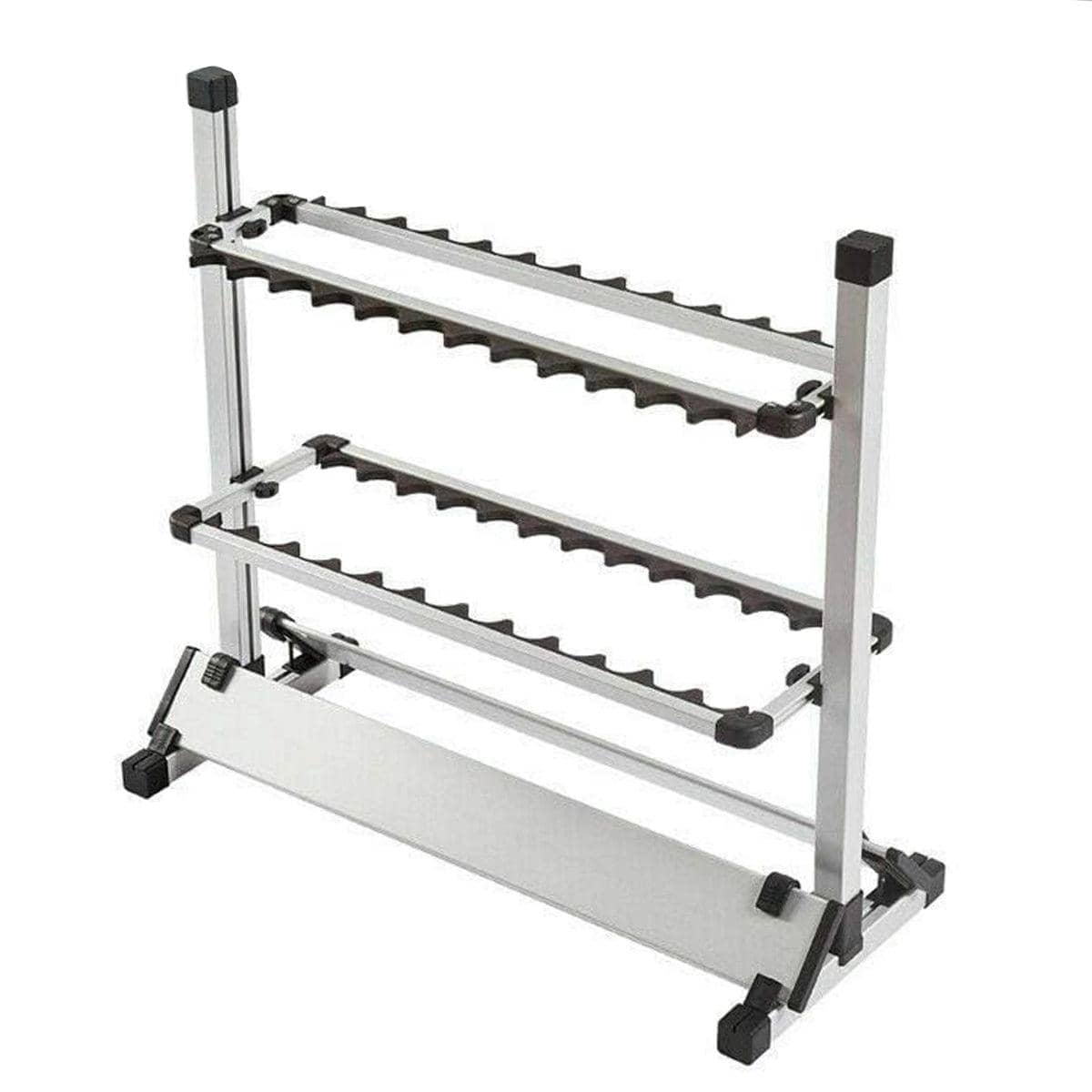 Folding Aluminium Fishing Rod Rack - 24 Holes