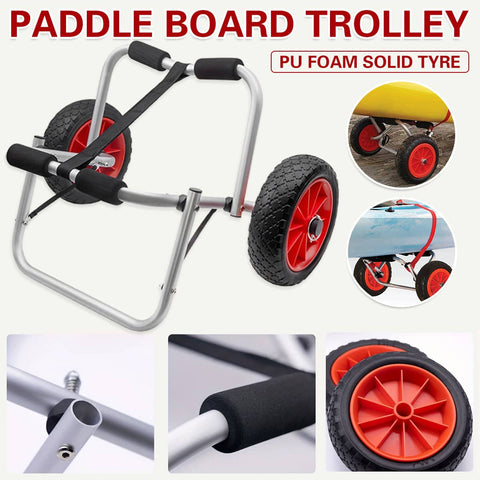 Folding Kayak Cart with Solid PU Tyres, 25 kg Capacity