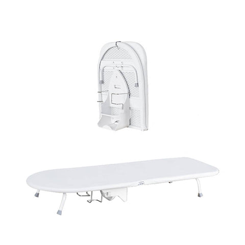 Folding Portable Ironing Board for Small Spaces and Home Use - White