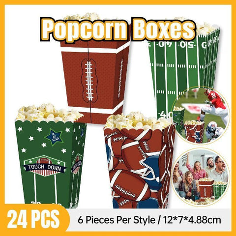 Football Party Popcorn and Cookie Boxes - Pack of 24, Touchdown Celebration