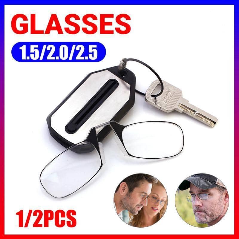 Frameless Nose Clip Reading Glasses - Black, +1.50 Strength - view 2