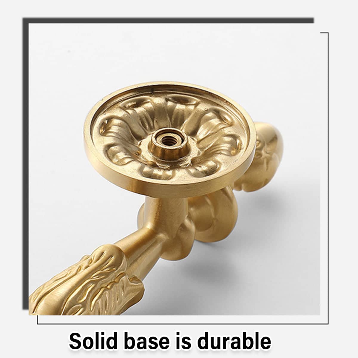 French Cabinet Door Handle Long Pull Retro Style - Gold, 105 mm Hole Distance - view 5