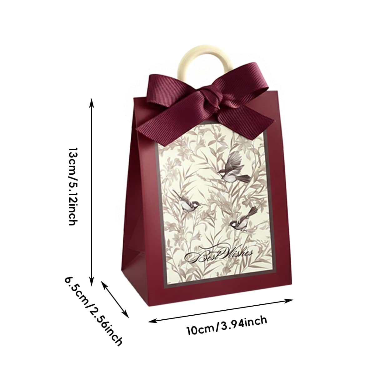 French Forest Gift Bags with Ribbon Bow, Pack of 50 - Champagne - view 4