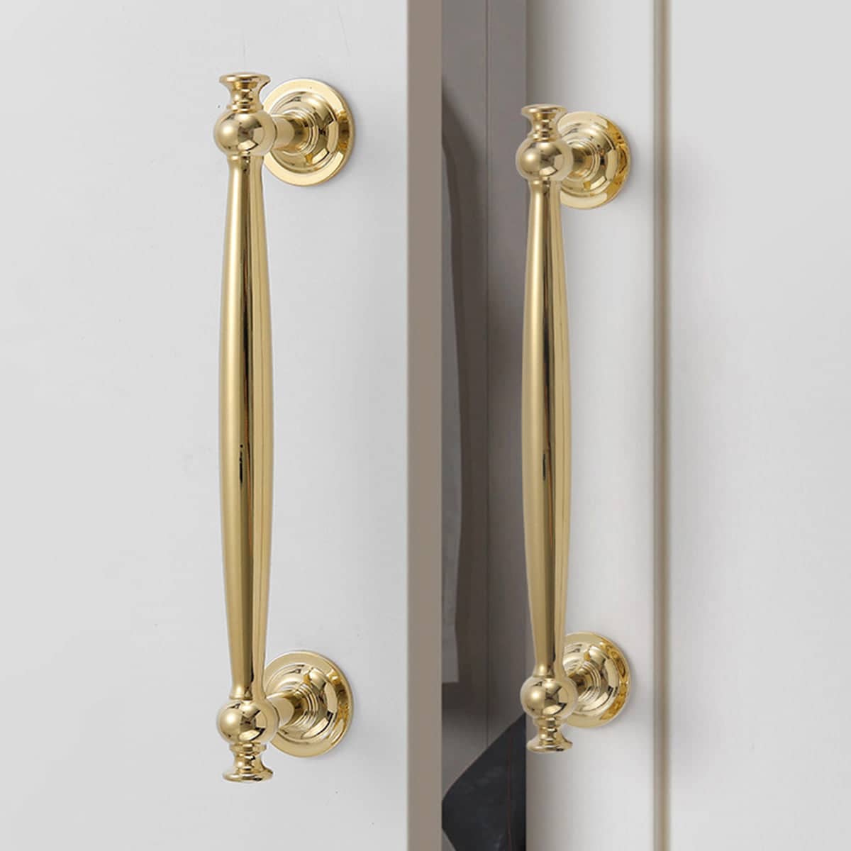 French Style Brass Wardrobe Handle - Gold, 96 mm Hole Spacing - view 5