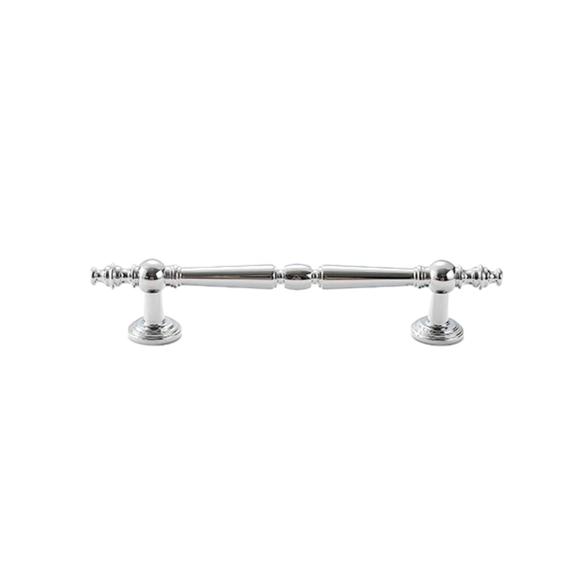 French Style Wardrobe Handle, 128 mm Hole Spacing - Silver