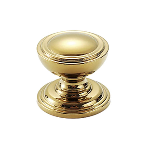 French Style Wardrobe Knob, Domed Top, Single Hole - Gold