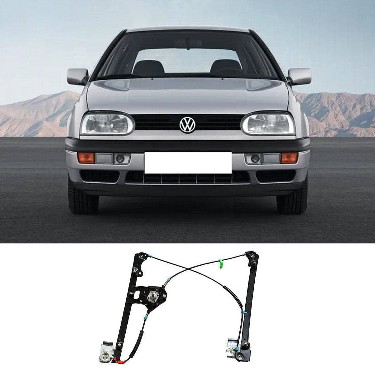 Front Left Manual Window Regulator for Volkswagen Golf and Jetta 1991-1999 - Part 1H0837401/402 - view 3