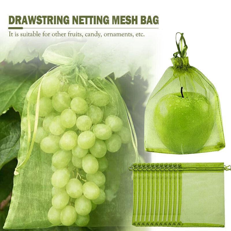Fruit Protection Net Bags with Drawstring - 10 x 15cm, 50 Pack - view 11