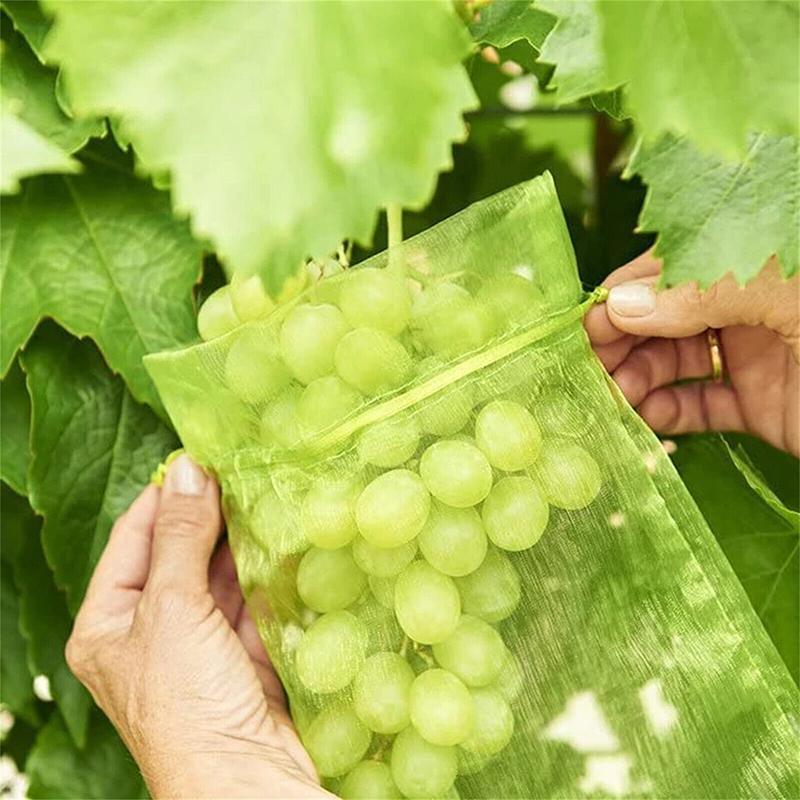 Fruit Protection Net Bags with Drawstring - 10 x 15cm, 50 Pack - view 12