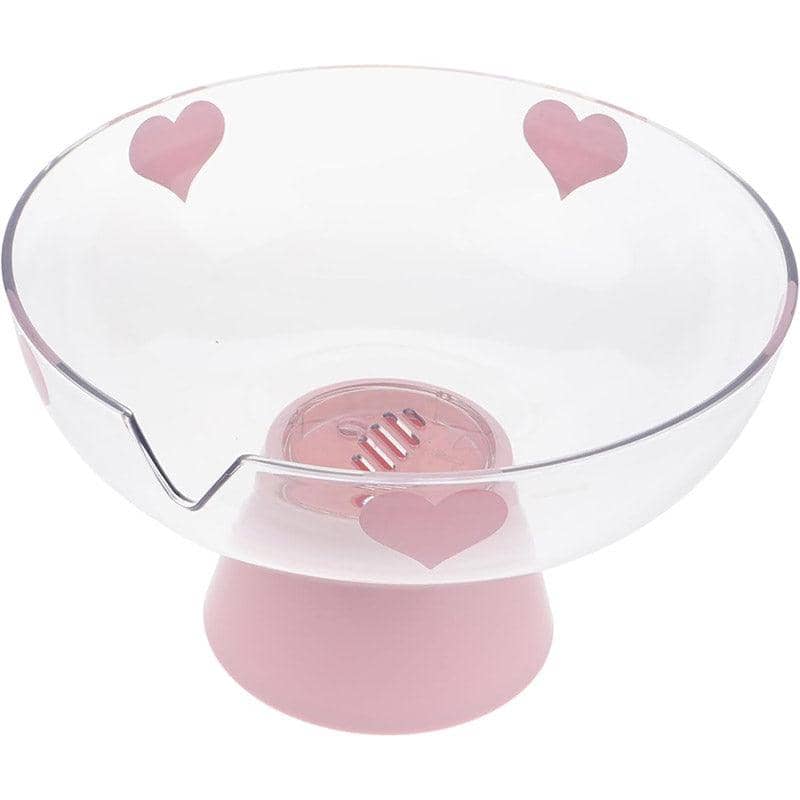 Fruit Snack Plate Dry Fruit Tray Decorative Serving Dish, Transparent with Heart Pattern - view 2