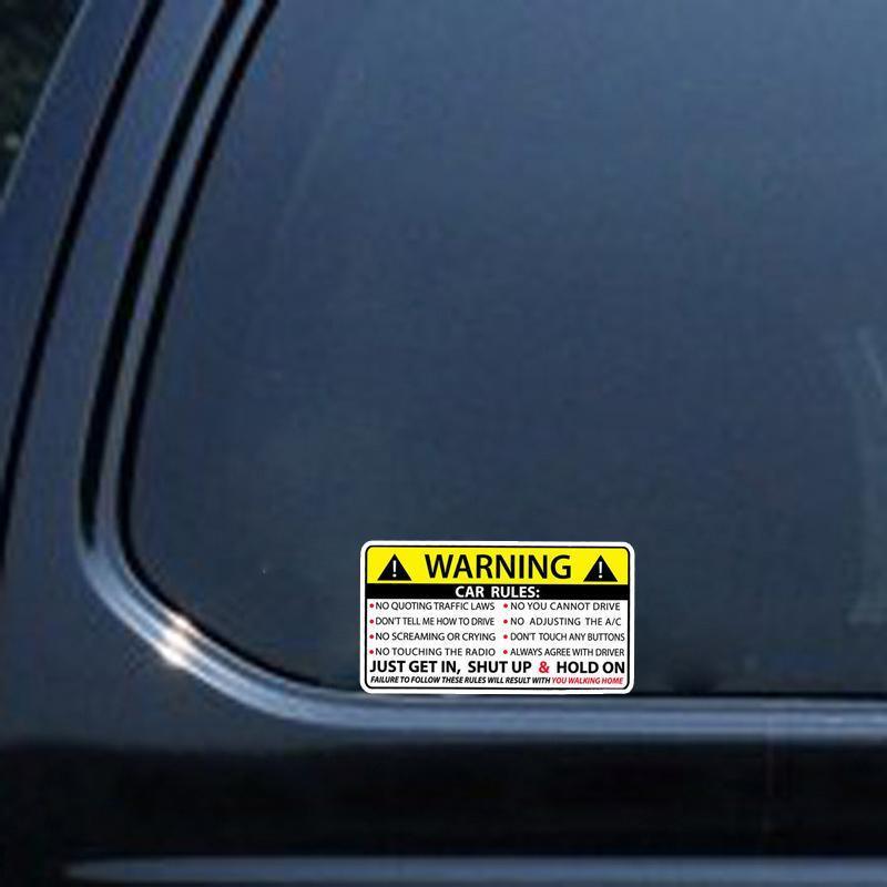 Funny Vehicle Rules Visor Warning Stickers, 2 Pack for Cars and Trucks - view 10
