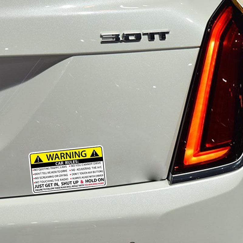 Funny Vehicle Rules Visor Warning Stickers, 2 Pack for Cars and Trucks - view 11