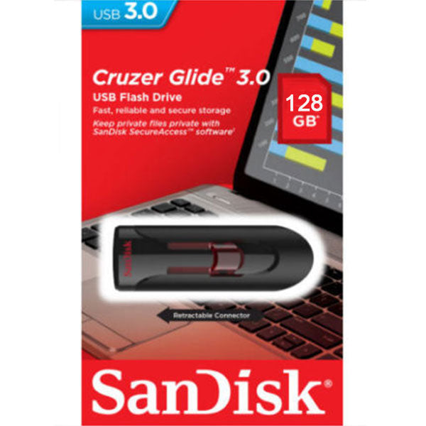 SANDISK SDCZ600-128G 128GB CZ600 CRUZER GLIDE USB 3.0 VERSION - SuperSaverAU - view 2
