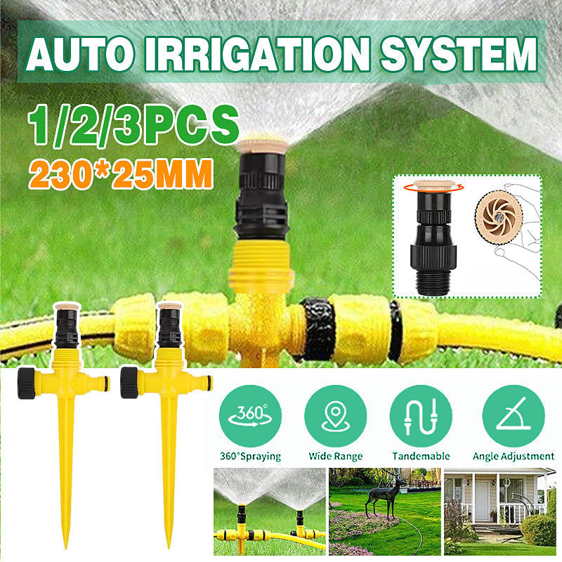 Garden Lawn Sprinkler Adjustable 360 Degree Rotation - Pack of 3 - view 2