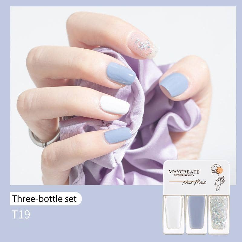 Gel Nail Polish Trio Set, 3 x 4g Bottles - Shade 19