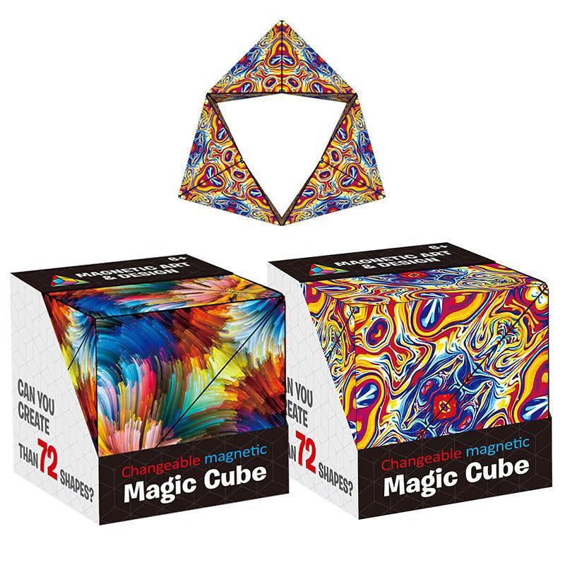 Geometric Puzzle Cube, 2.4 Inch (6.1 cm) - Flame Pattern - view 3