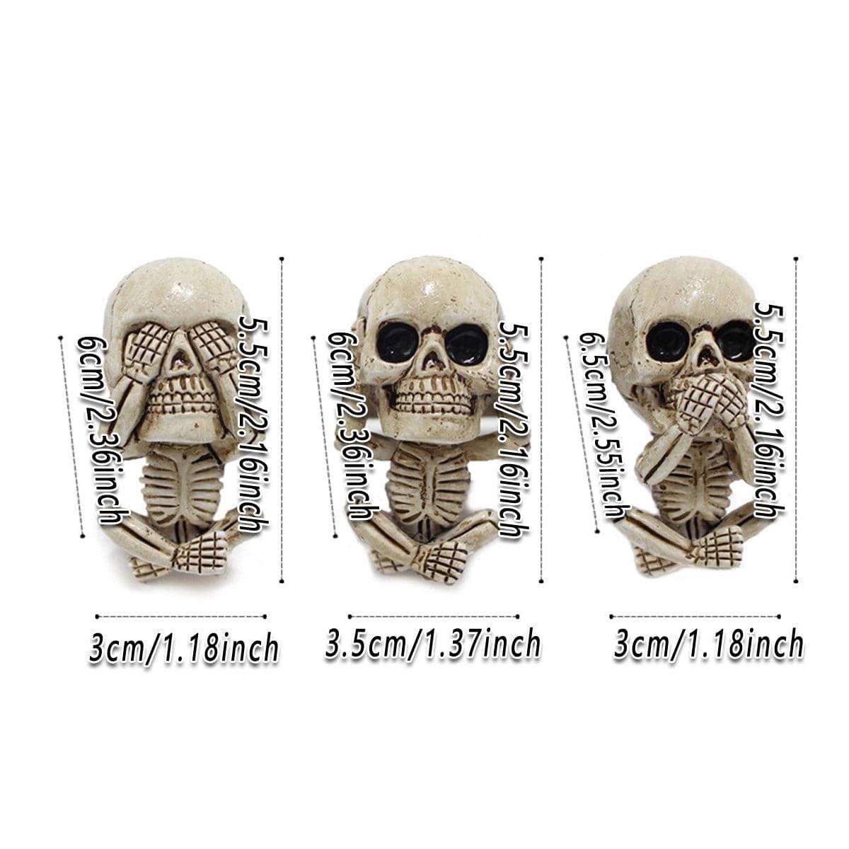 Ghost Head Skull Car Air Vent Decorations Set of 3, Halloween Ornaments - view 3