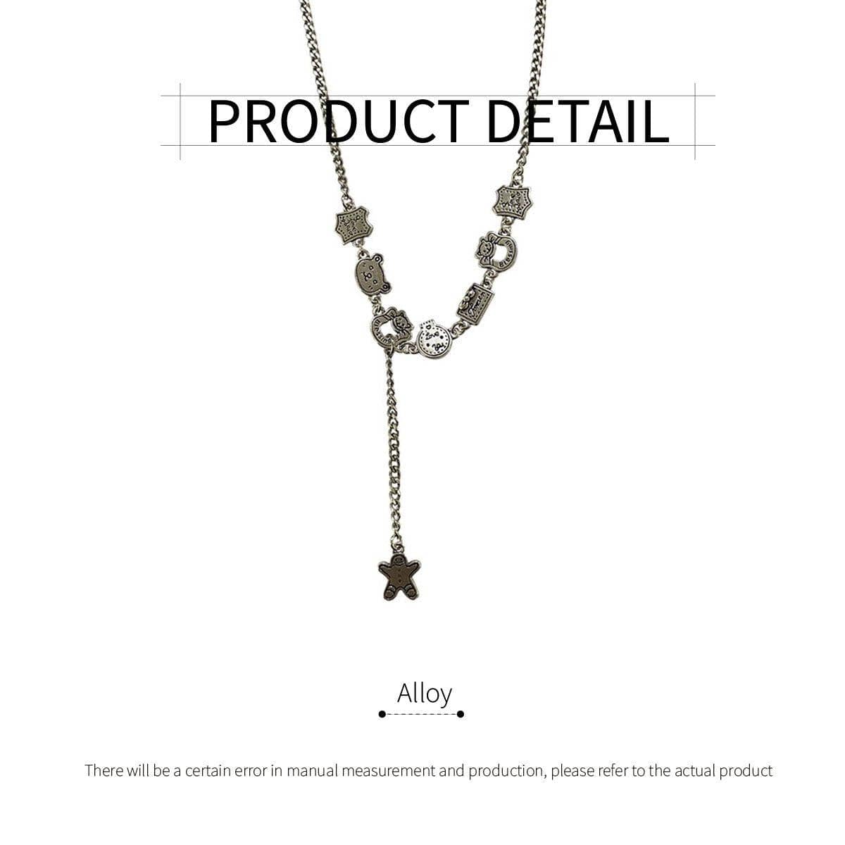 Gingerbread Man Tassel Necklace, Sweater Chain for Women - view 3