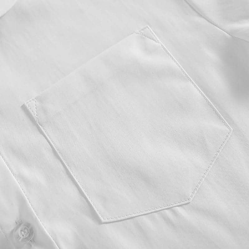 Girls Peter Pan Collar Long Sleeve School Shirt - Sky Blue, Size 2XL (Bust 108 cm, Length 66 cm) - view 5
