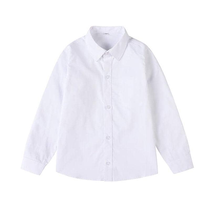 Girls Peter Pan Collar Long Sleeve School Shirt - White, Size S (Bust 88 cm) - view 3