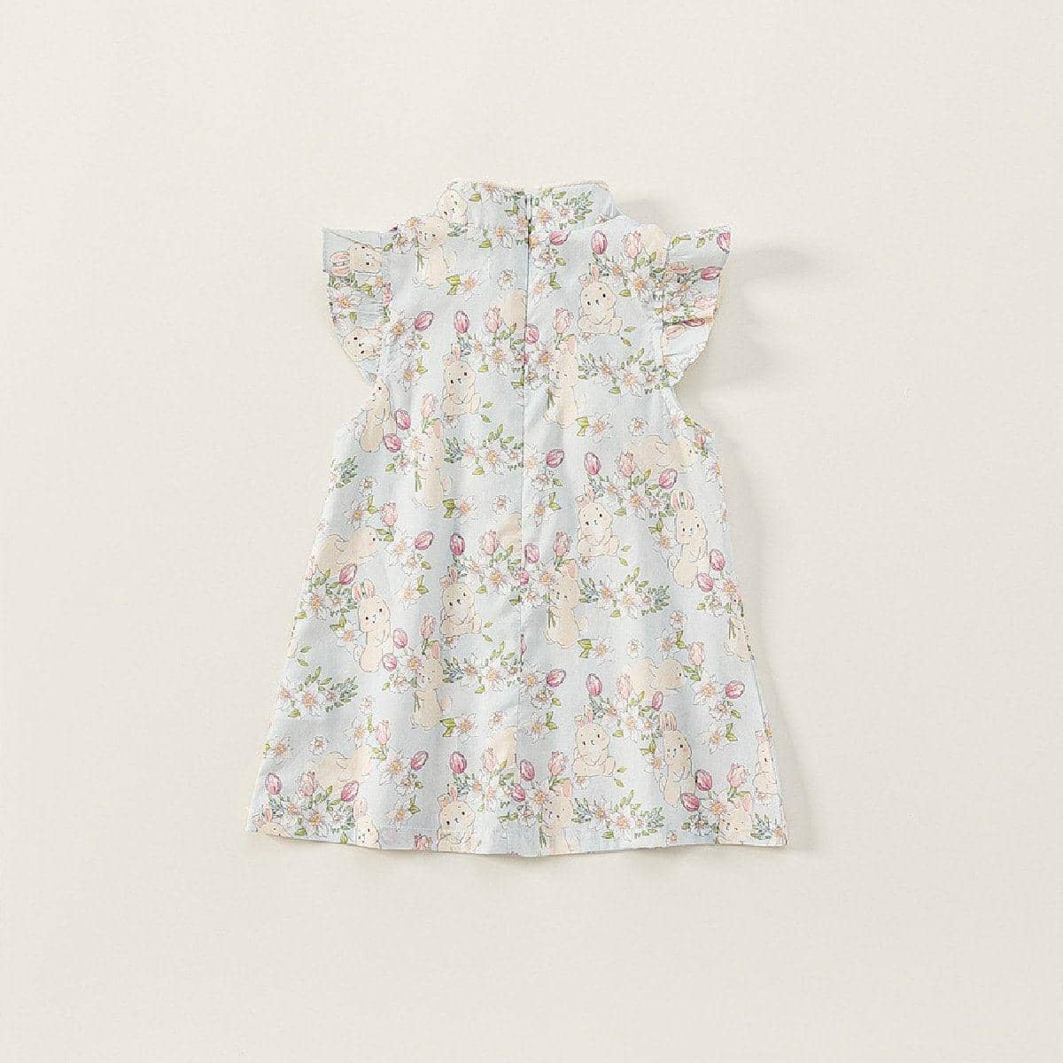 Girls Summer Cheongsam Dress - 140cm, Rabbit Print - view 4