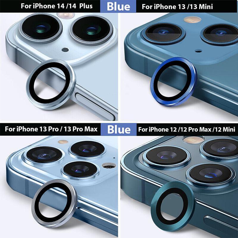 Glass Camera Lens Protector Metal Ring for iPhone 13 and iPhone 13 Mini - Black - view 14