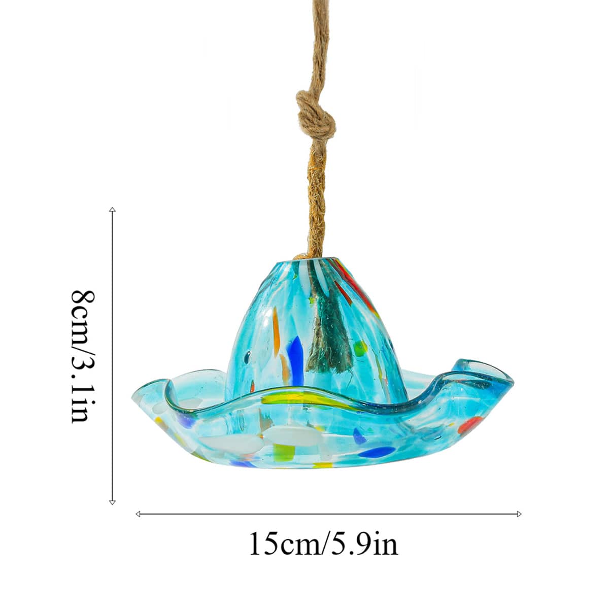 Glass Hanging Bird Feeder for Outdoor Garden, Yard and Patio Decor - view 3