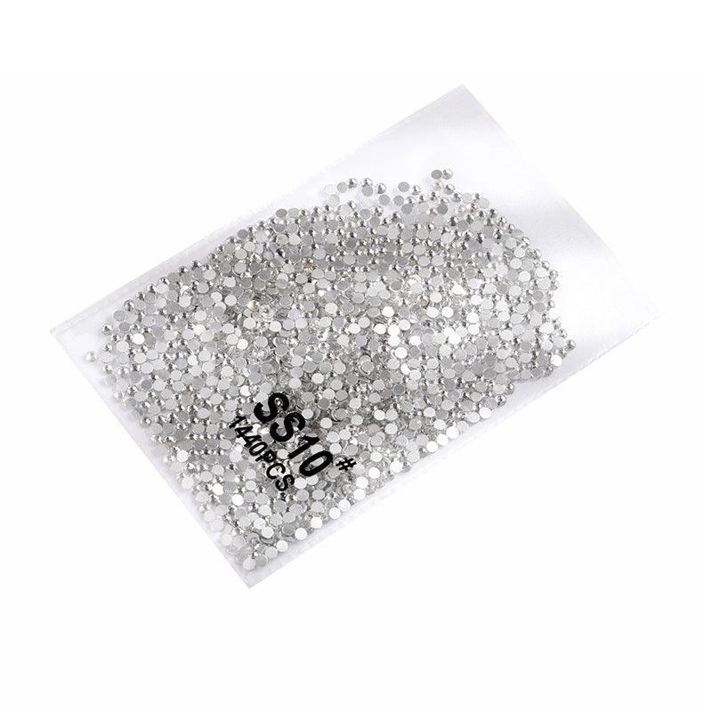 Glass Nail Art Rhinestones, About 1440 Pieces - Clear Crystal SS10