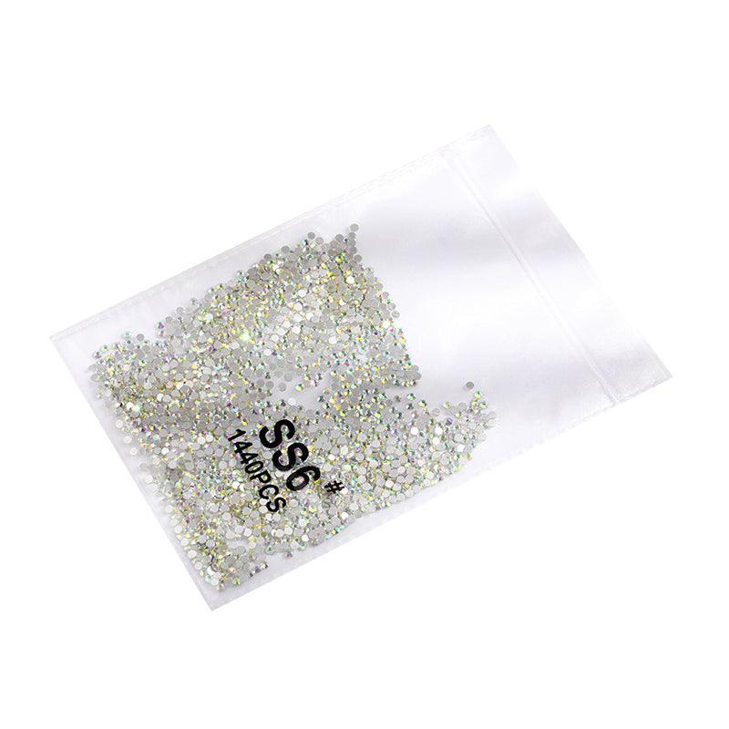 Glass Nail Art Rhinestones, About 1440 Pieces - Iridescent Crystal SS6