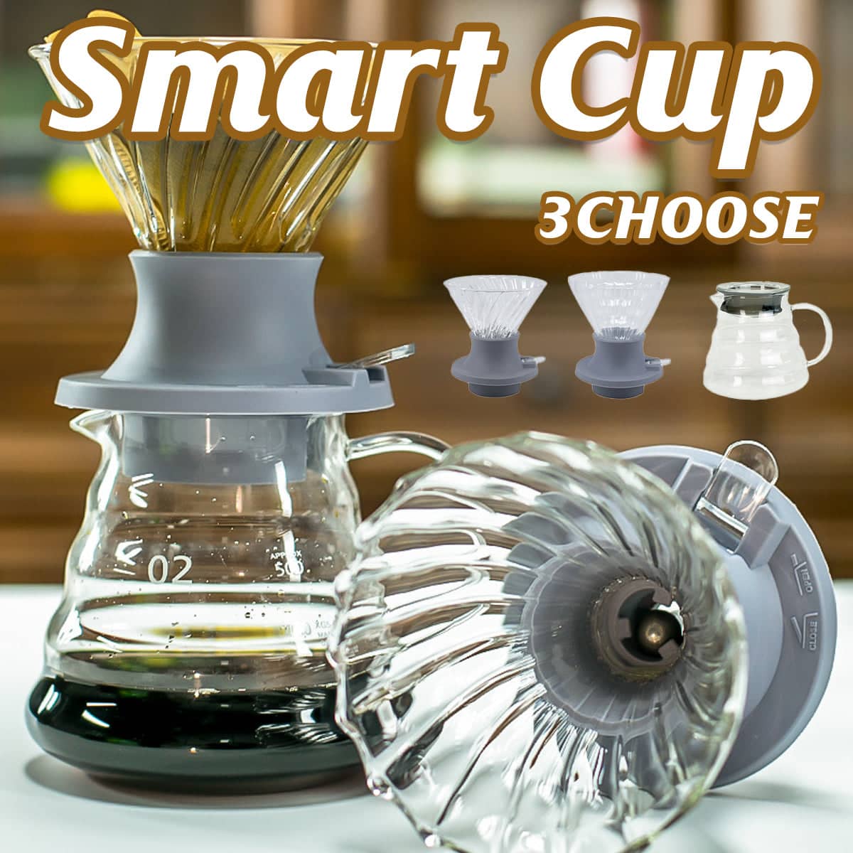 Glass Pour Over Coffee Dripper Set with Drip Pot for Home Brewing - Drip Pot - view 2