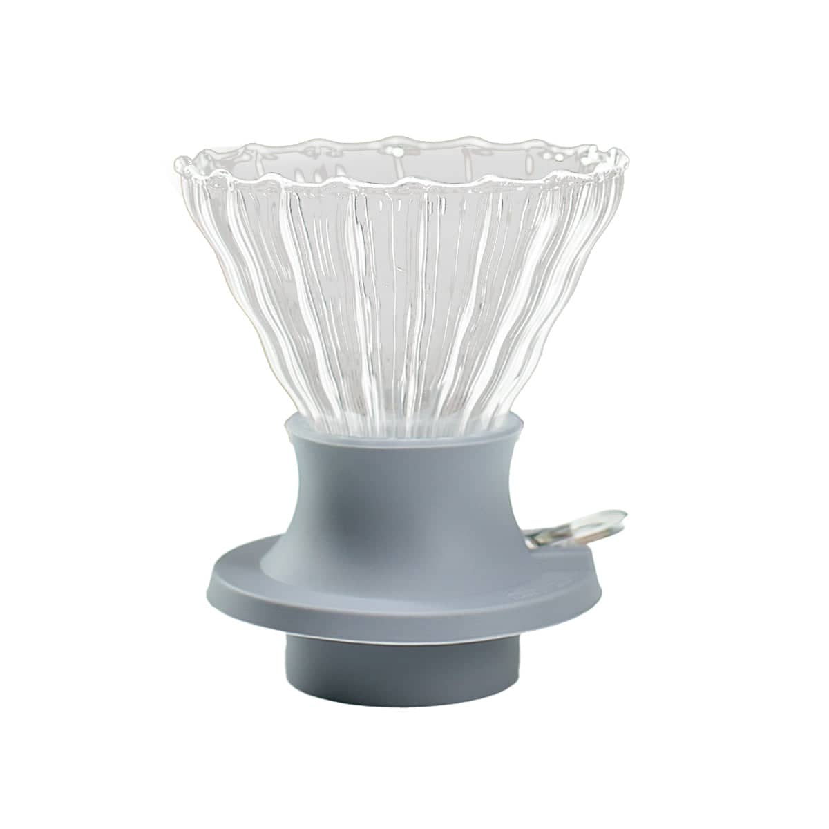 Glass Pour Over Coffee Dripper with Wavy Rim for Home Brewing - Wavy Filter Cup