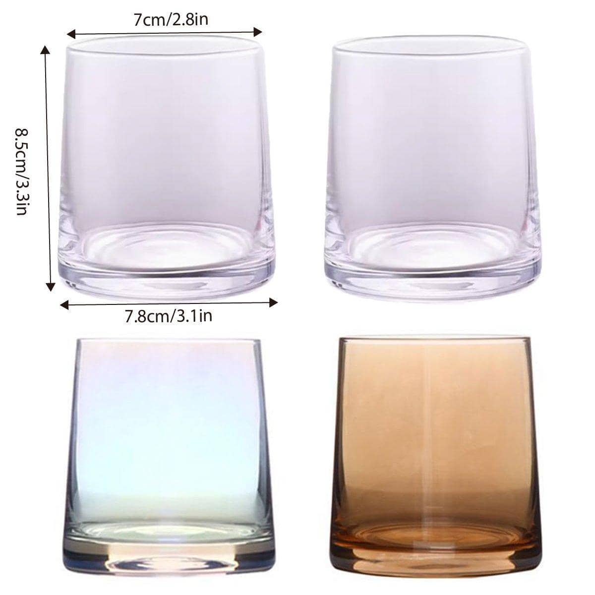 Glass Toothbrush Cups, Pack of 2 - Clear - view 4