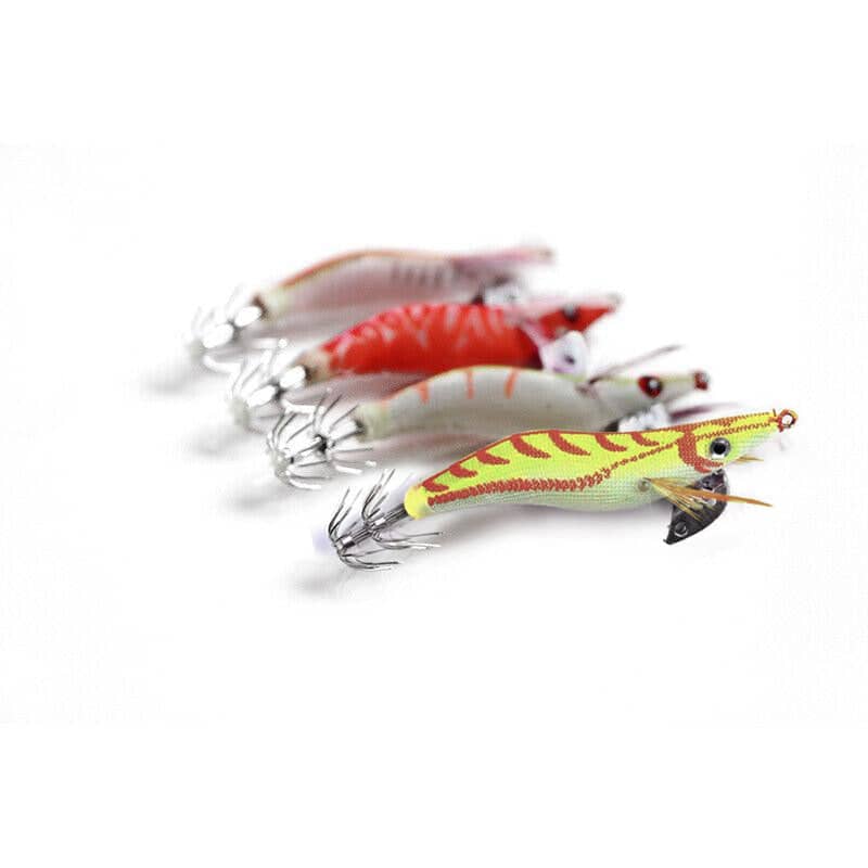 Glow Squid Jig Lures with Stainless Steel Hooks for Calamari - Pack of 4, Assorted Colours - view 5