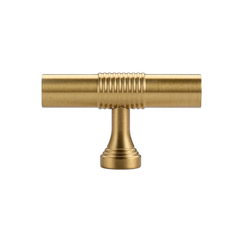 Gold Brass Cabinet Handle - Single Hole