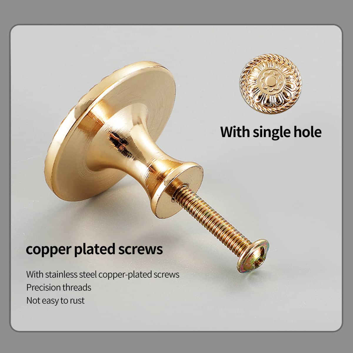 Gold Cabinet Handle with Scrolled Ends - 64mm Hole Spacing - view 5