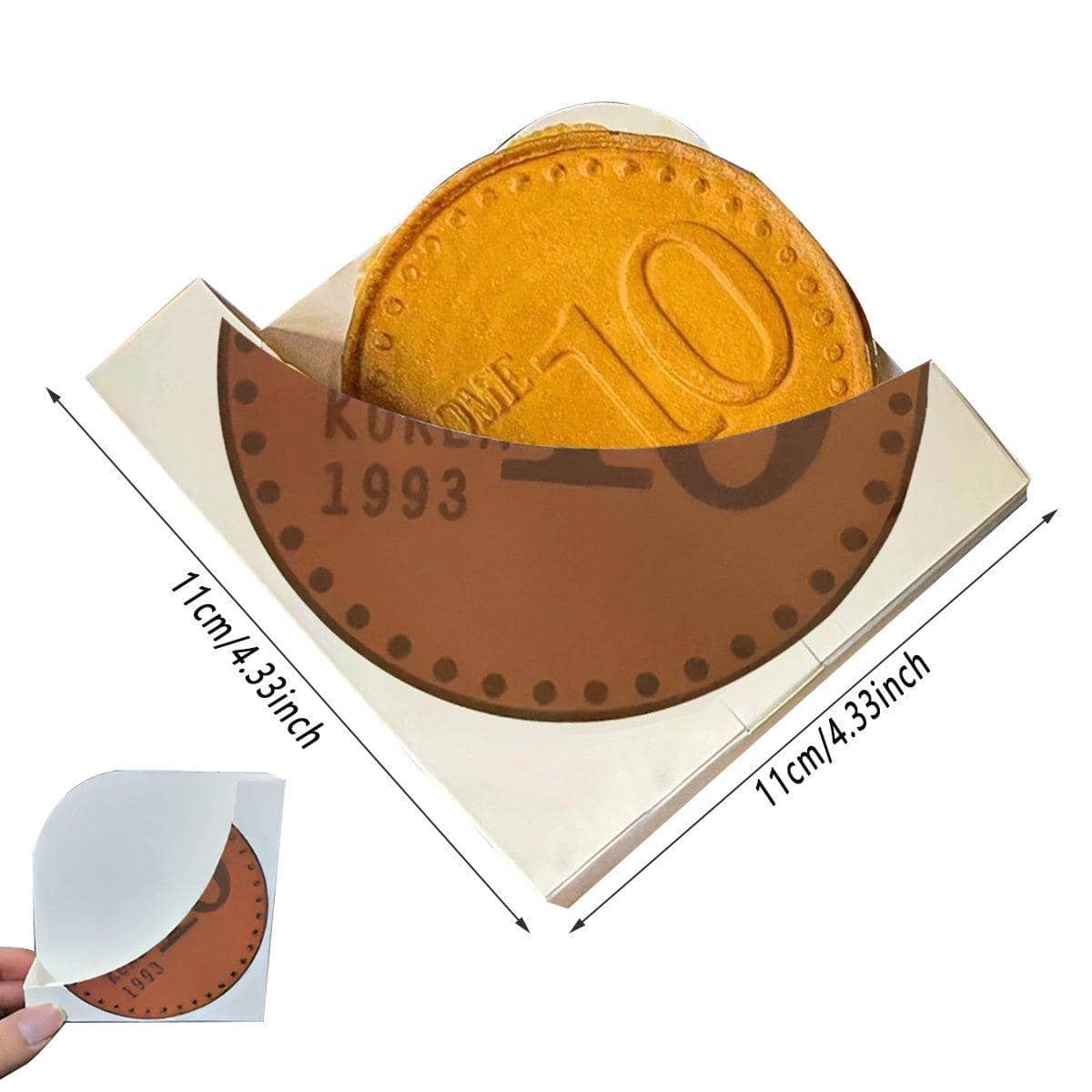 Gold Coin Paper Food Packaging Boxes for Sweets and Gifts - Pack of 100 - view 3
