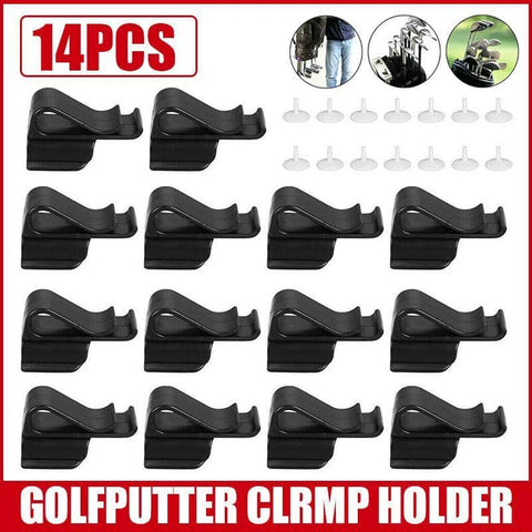 Golf Bag Putter Clamp Holder Clip on Organiser, Pack of 14